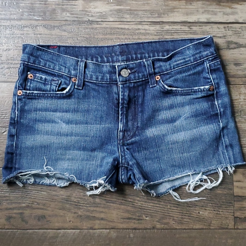 7 for All Mankind Cut-Off Denim Shorts